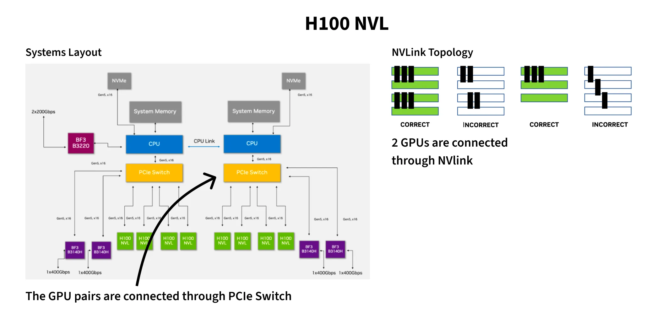 H100 NVL Systems View and Network Topology